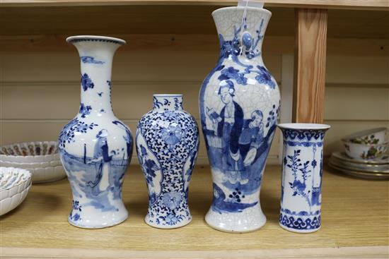 Four late 19th century Chinese vases